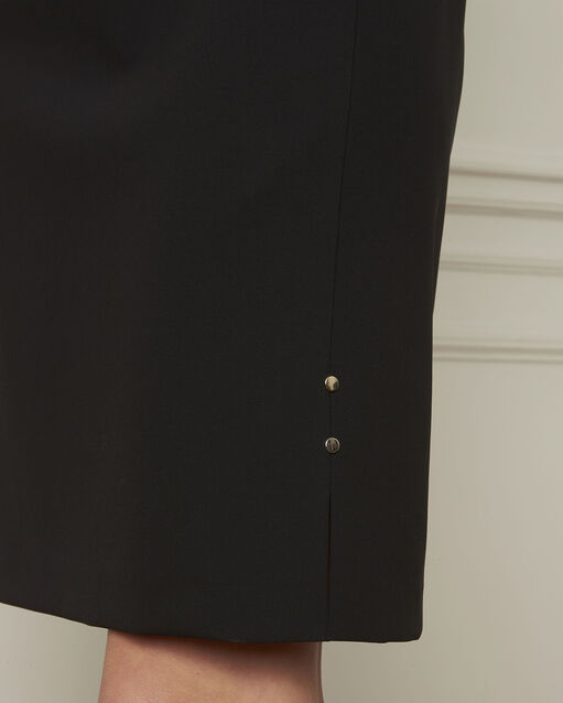 Jupe noire droite microfibre alex noir.