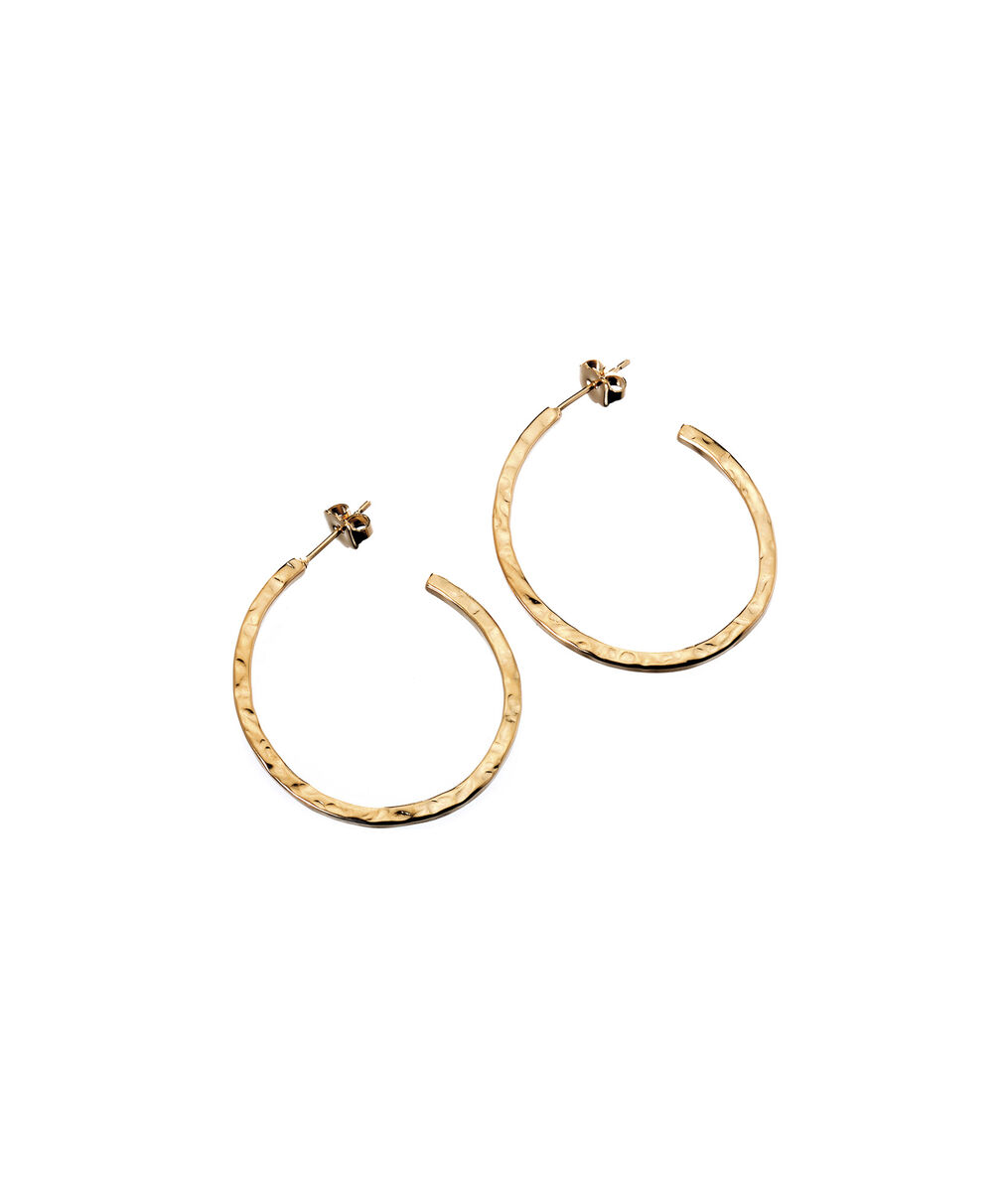 Créoles ovale martelée Bijoux Léone | 1-2-3 Créoles ovale martelée Bijoux Léone PhotoZ | 1-2-3