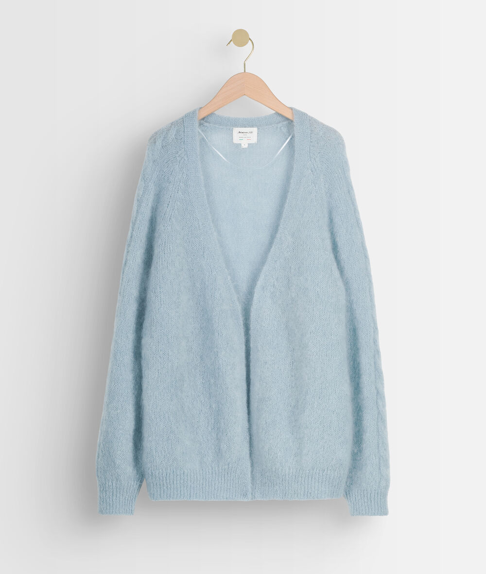 Gilet en mohair mélangé céladon rozelle celadon.