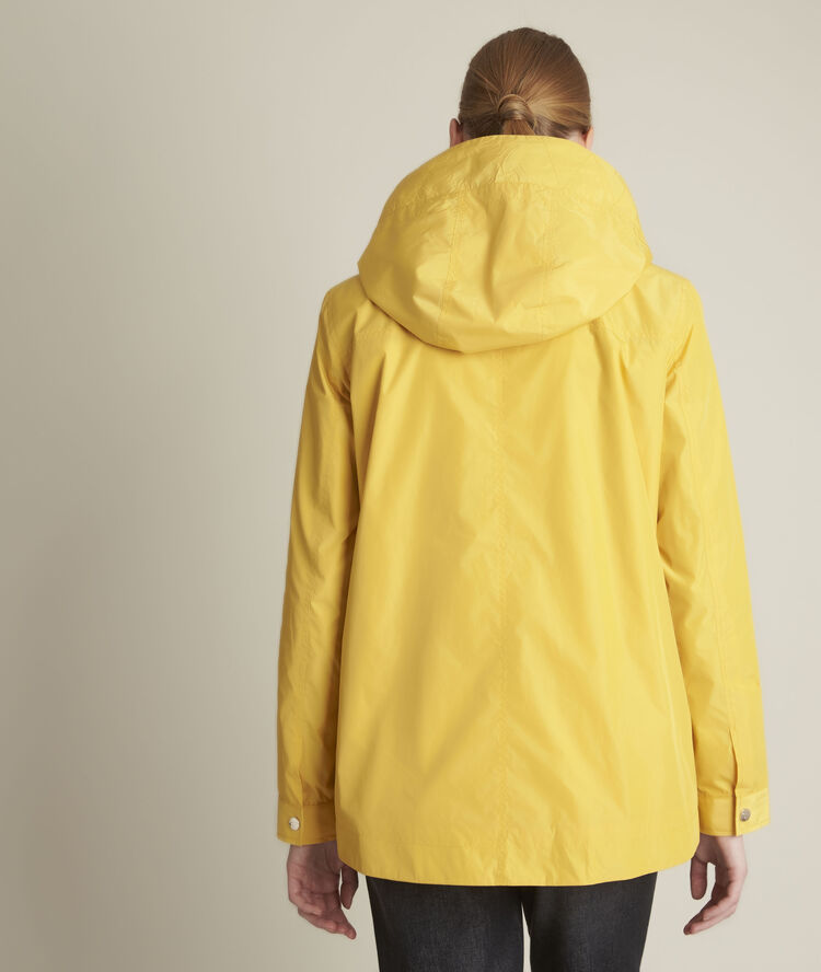 Parka à capuche jaune fara miel.