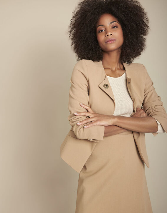 Veste compacte havane Betty | 1-2-3 Veste compacte havane Betty PhotoZ | 1-2-3