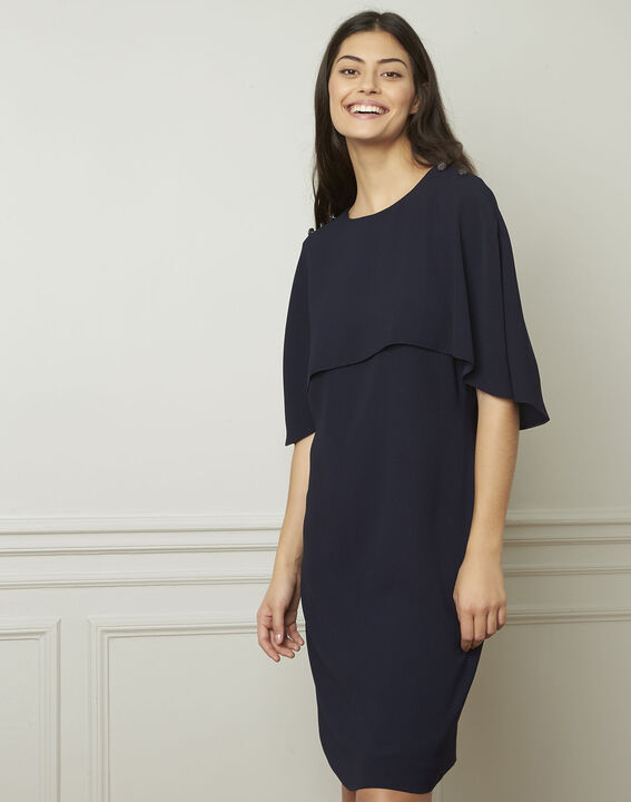 Robe marine à cape Heidi | 1-2-3 Robe marine à cape Heidi PhotoZ | 1-2-3