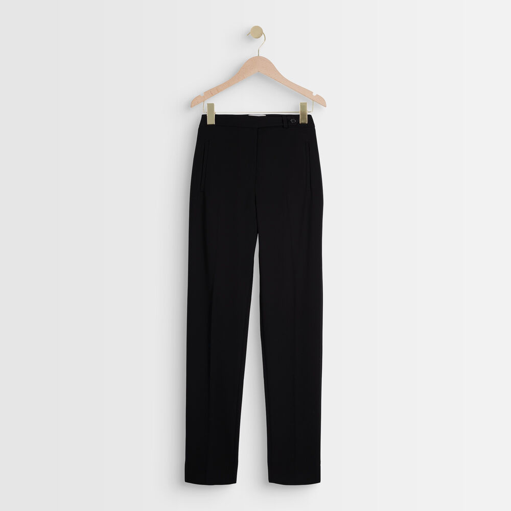 Pantalon cigarette en microfibre lara noir.
