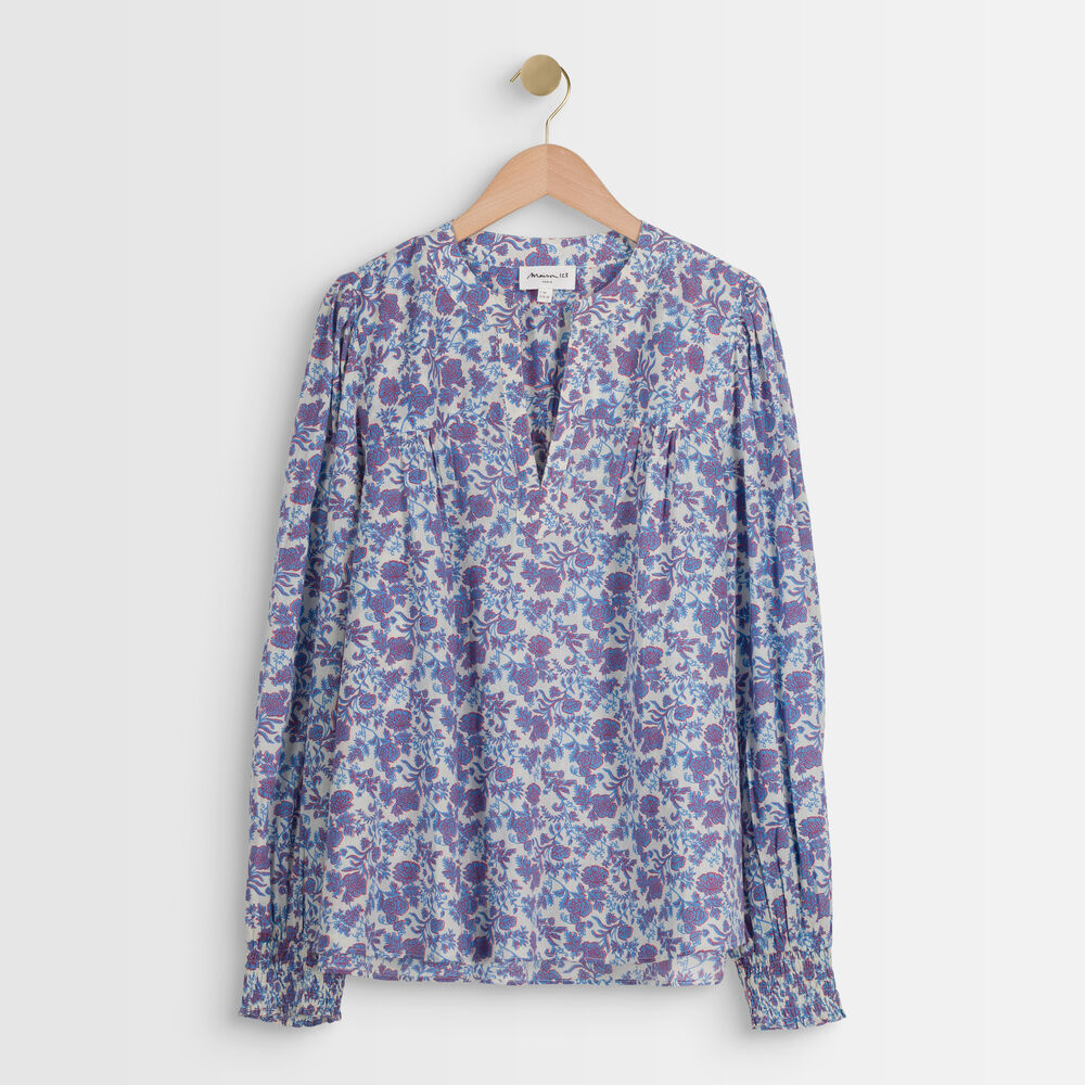 Bluse mit blumenprint vergissmeinnicht tenessis myosotis.