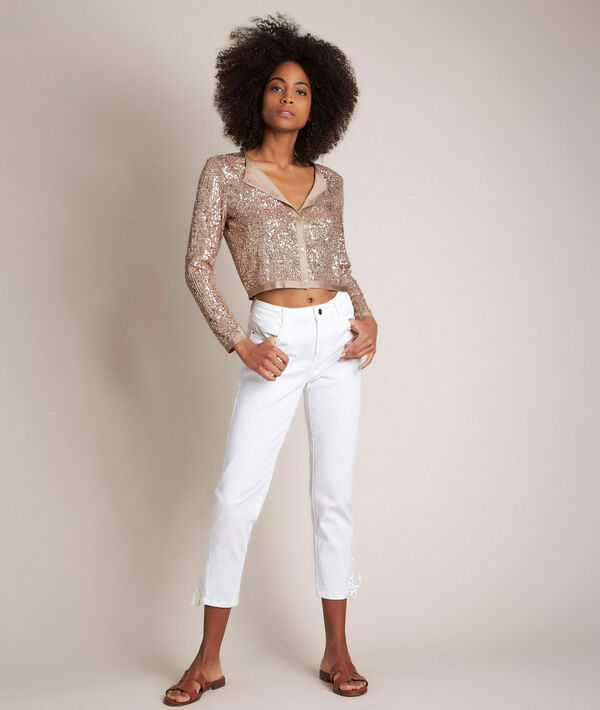 L'iconique slim: jean à lacets blanc Agathe | 1-2-3 L'iconique slim: jean à lacets blanc Agathe PhotoZ | 1-2-3