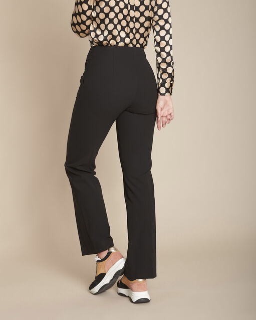 Pantalon noir droit microfibre œillets elliot noir.