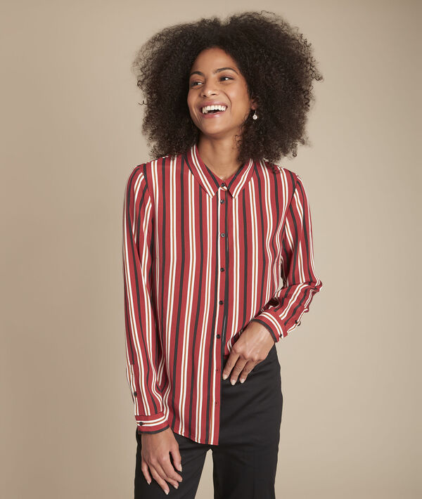 Chemise rouge rayée Minsk | 1-2-3 Chemise rouge rayée Minsk PhotoZ | 1-2-3