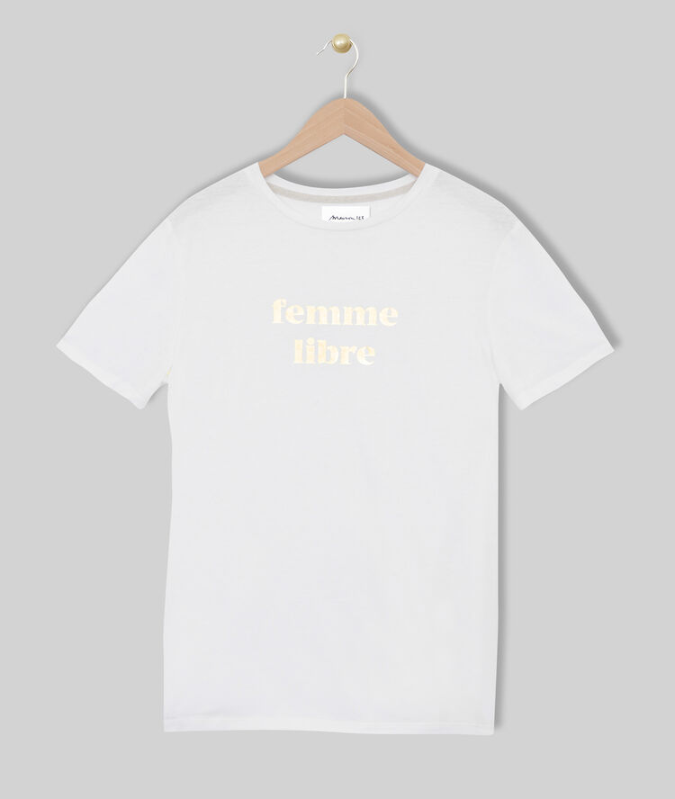 Tee-shirt sérigraphié rania ecru.
