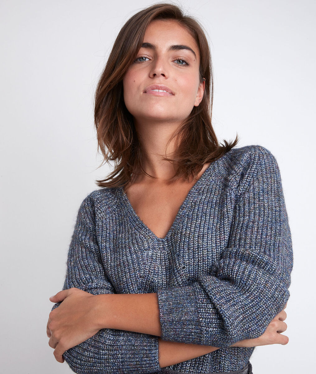 Pull fantaisie lurex bleu Rubben | 1-2-3 Pull fantaisie lurex bleu Rubben PhotoZ | 1-2-3