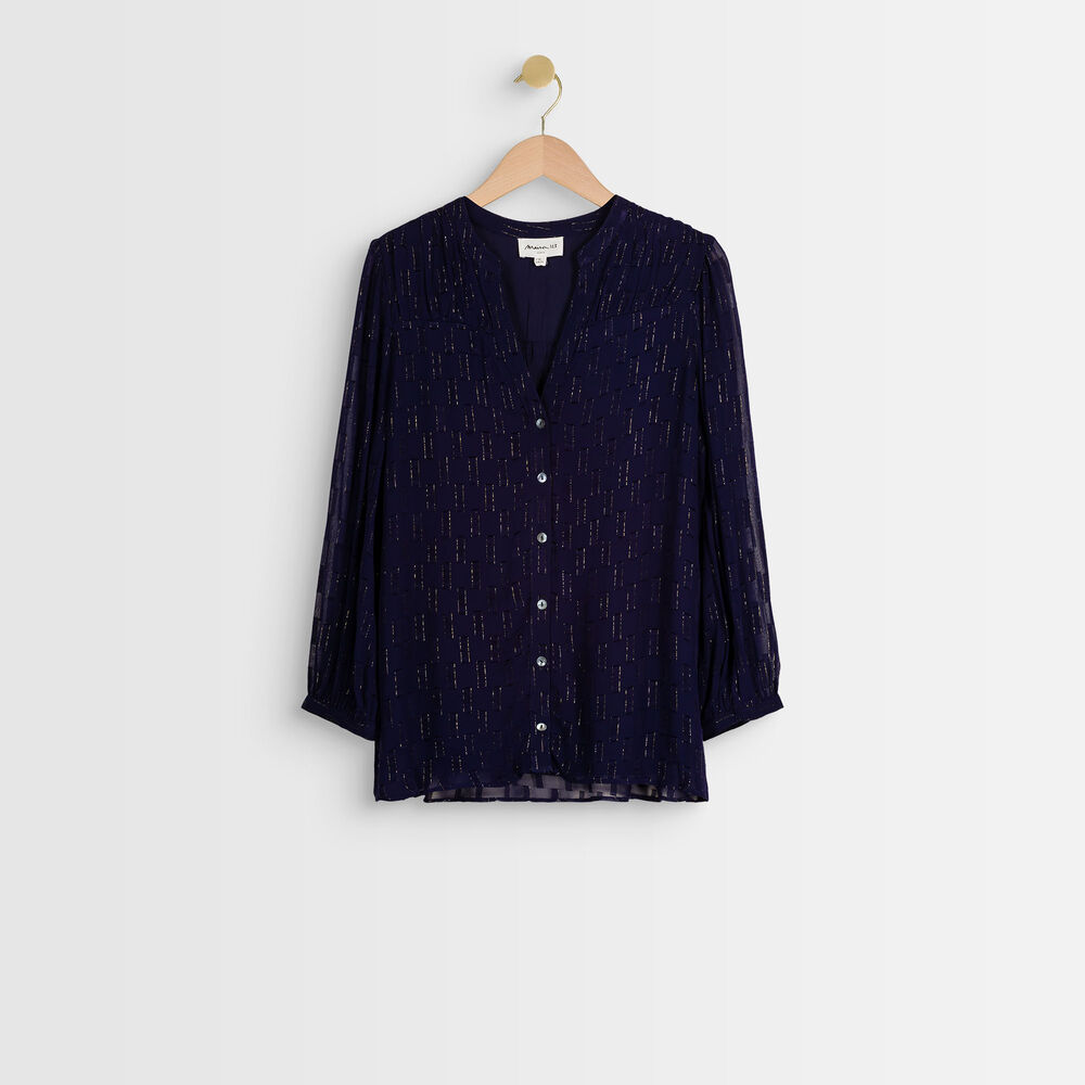 Blouse marine lurex elsie marine.