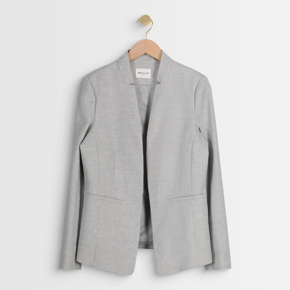 Veste grise lurex precious gris chine.
