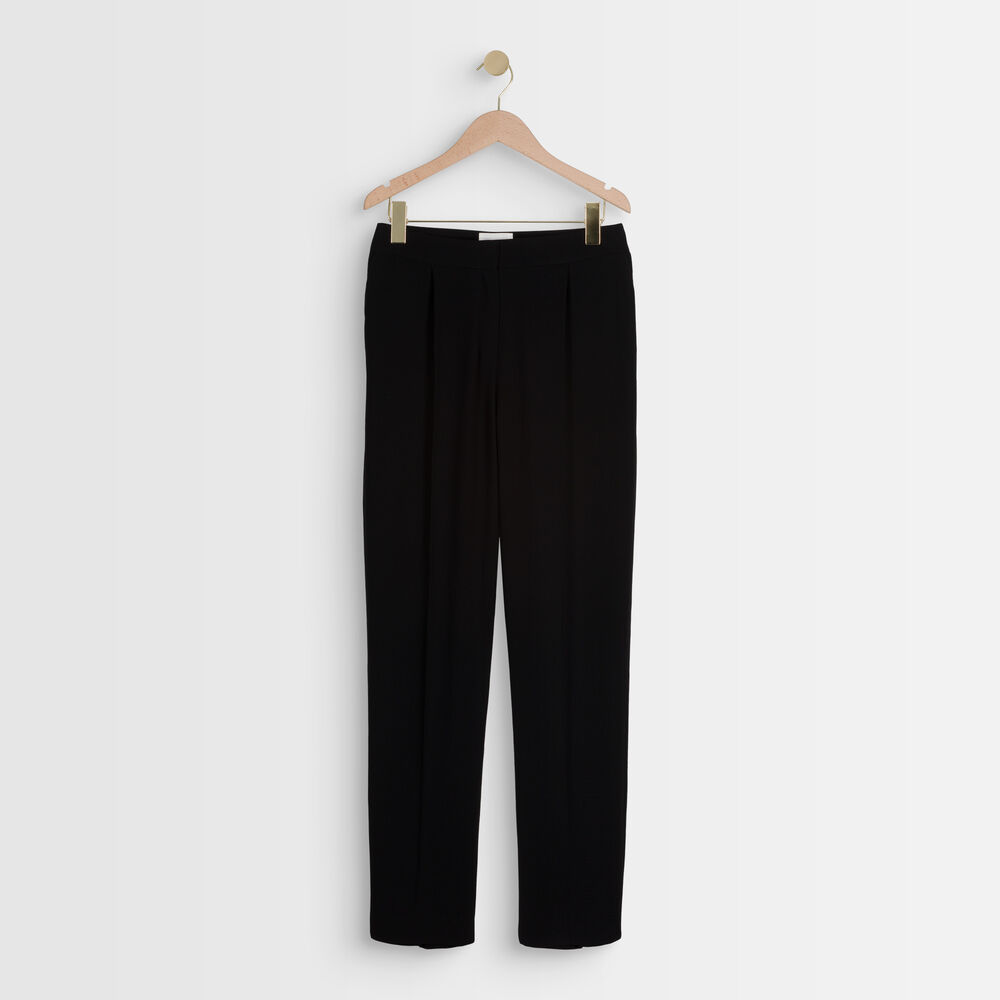 Pantalon en crêpe isaure noir.