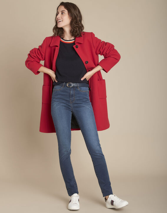 Pull marine col fantaisie Faussette | 1-2-3 Pull marine col fantaisie Faussette PhotoZ | 1-2-3