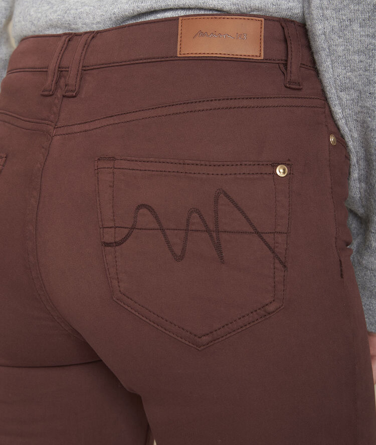 L'original 123 : droit satin de coton ébène sarah marron fonce.