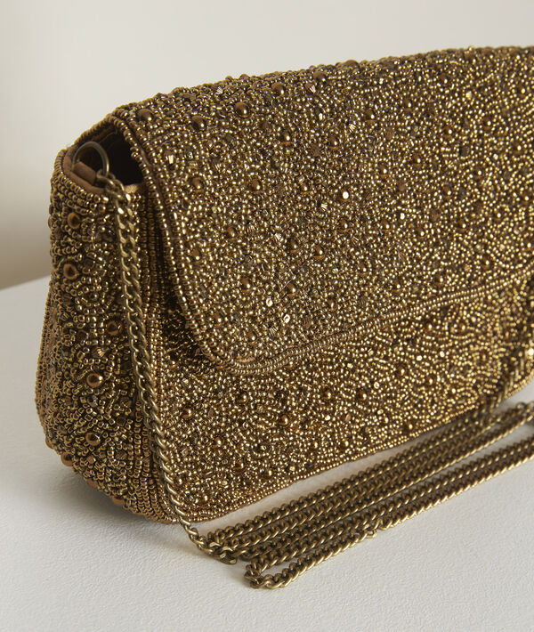Pochette brodée dorée Hanae | 1-2-3 Pochette brodée dorée Hanae PhotoZ | 1-2-3