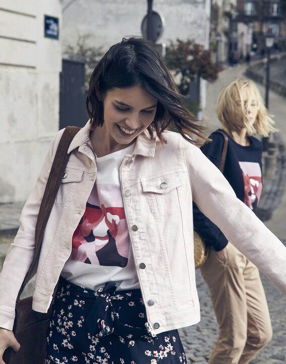 T-Shirt ecru Mujer Internationaler Frauentag | 1-2-3 T-Shirt ecru Mujer Internationaler Frauentag PhotoZ | 1-2-3