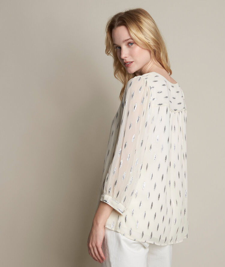 Blouse imprimé lurex eliane ficelle.