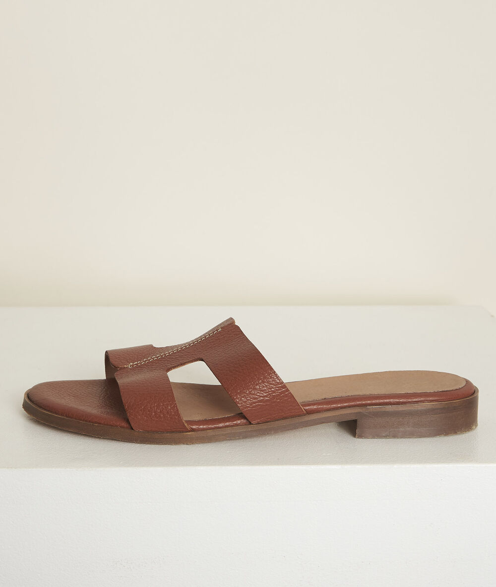 Mules aus leder jessica guave.