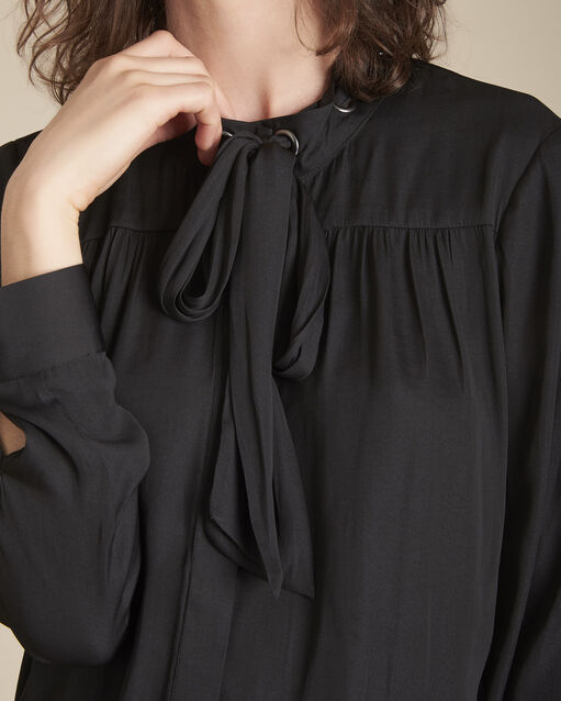 Blouse lavallière noire maud noir.