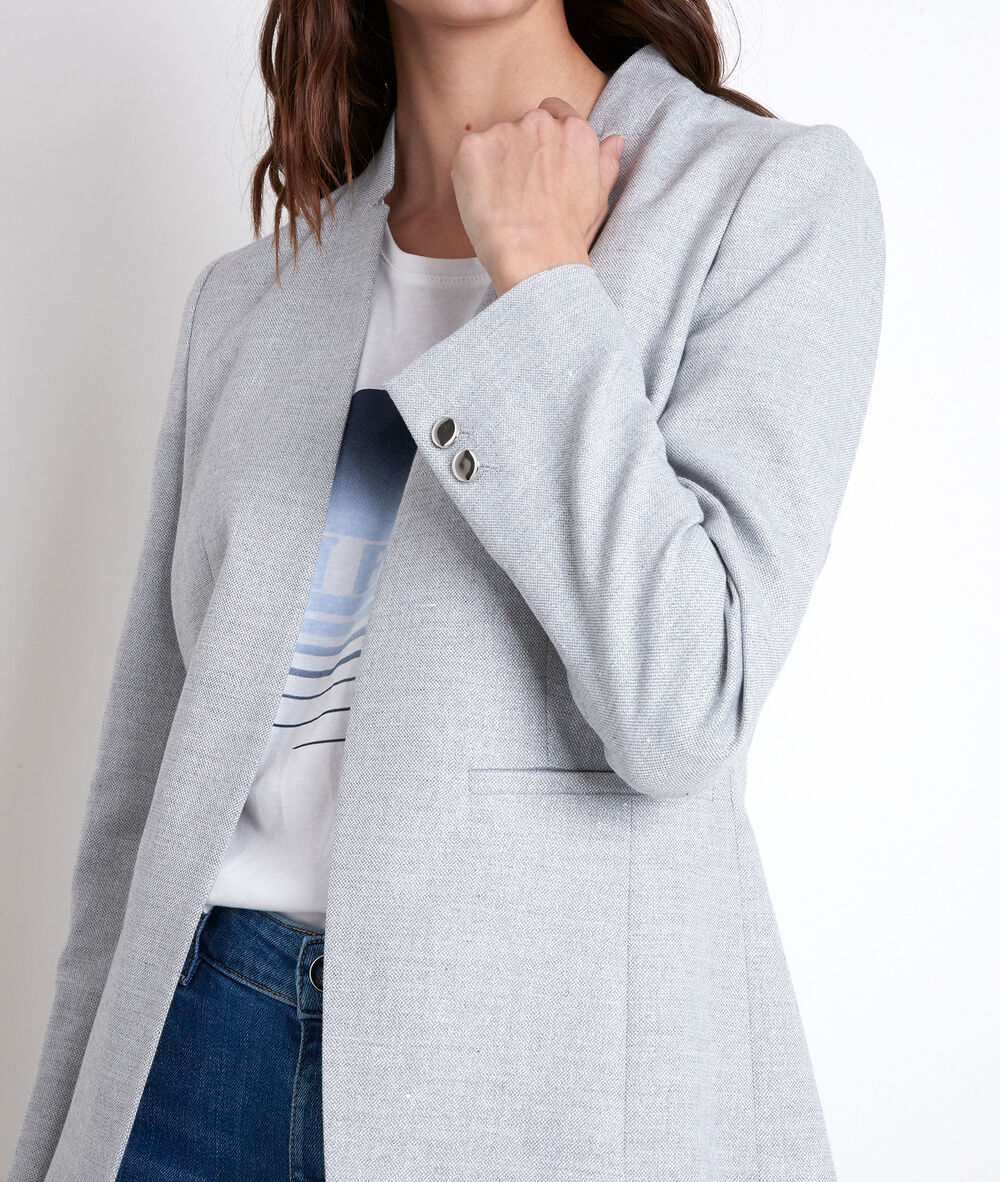 Veste grise lurex precious gris chine.