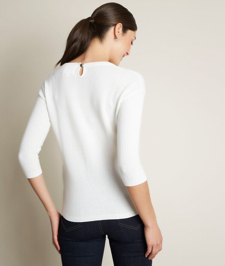 Pull écru sequins davina ecru.