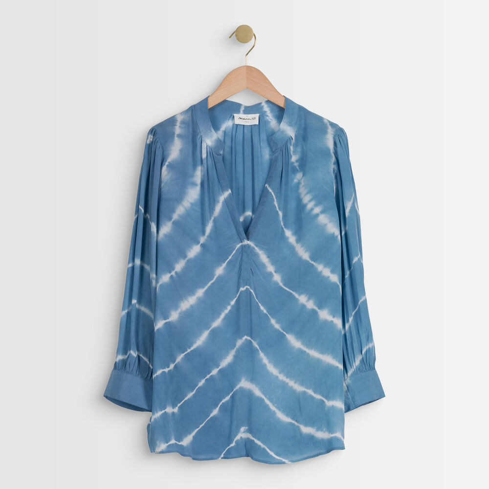 Blouse tie and dye bleu ciel tylia encre.
