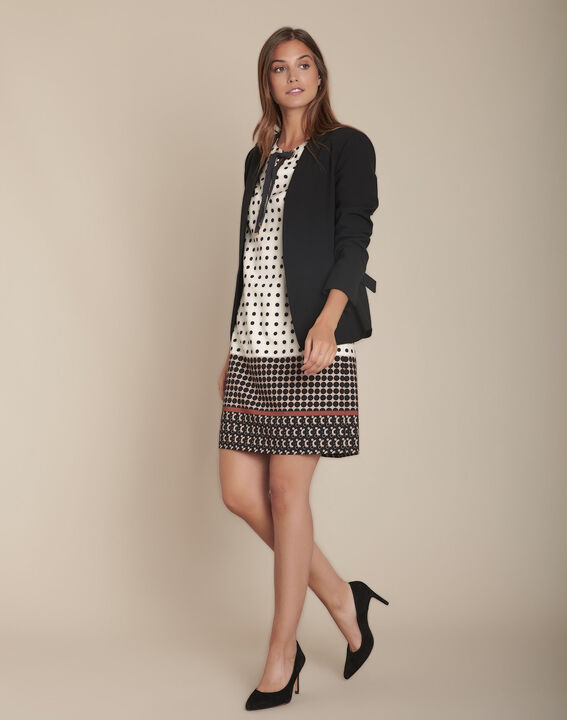 Robe beige imprimé pois Iliane | 1-2-3 Robe beige imprimé pois Iliane PhotoZ | 1-2-3