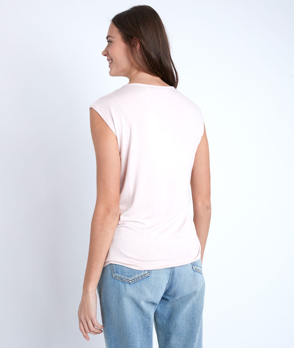 Blouse bimatière poudre neptune poudre.