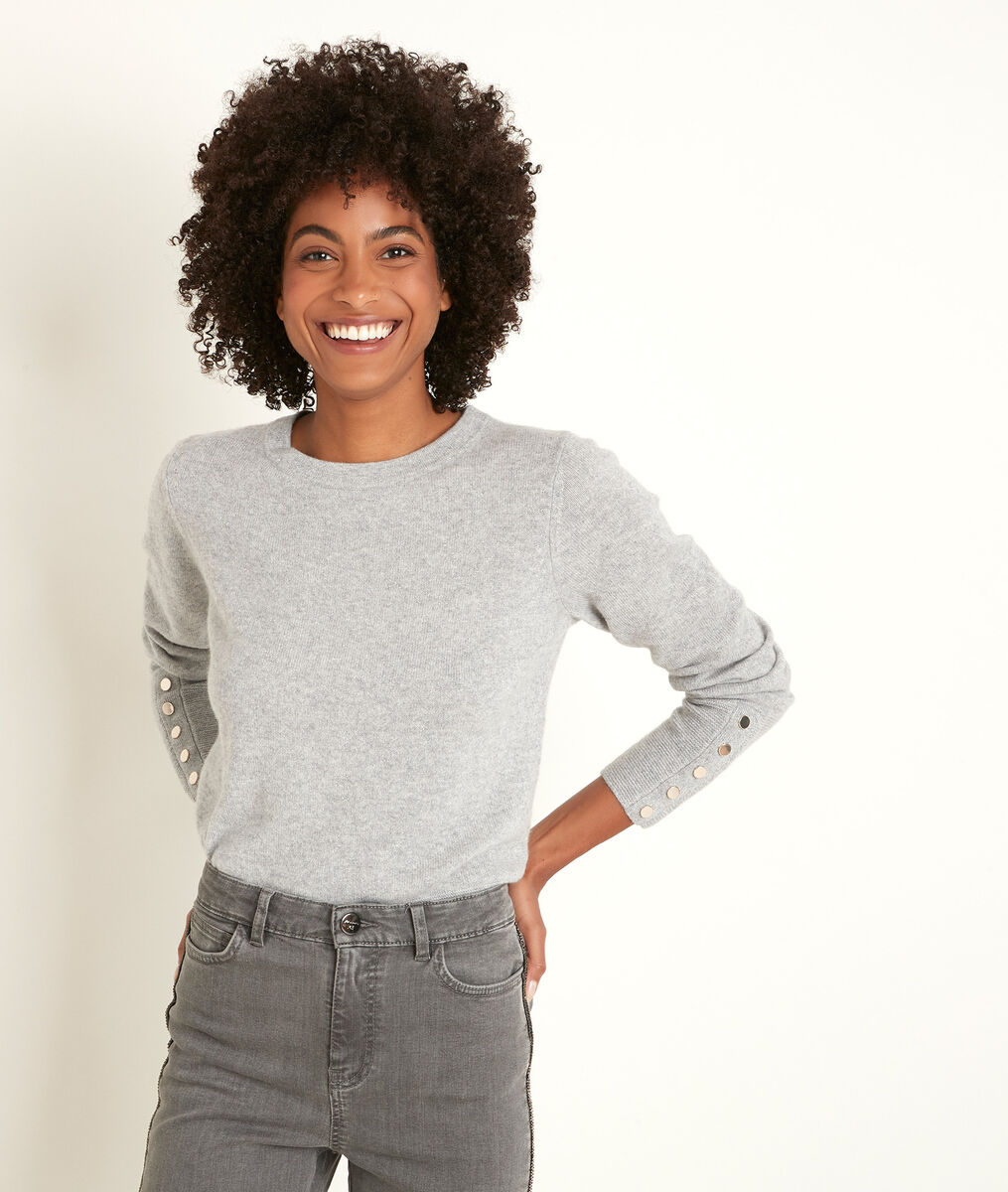 Pull en cachemire gris River | 1-2-3 Pull en cachemire gris River PhotoZ | 1-2-3