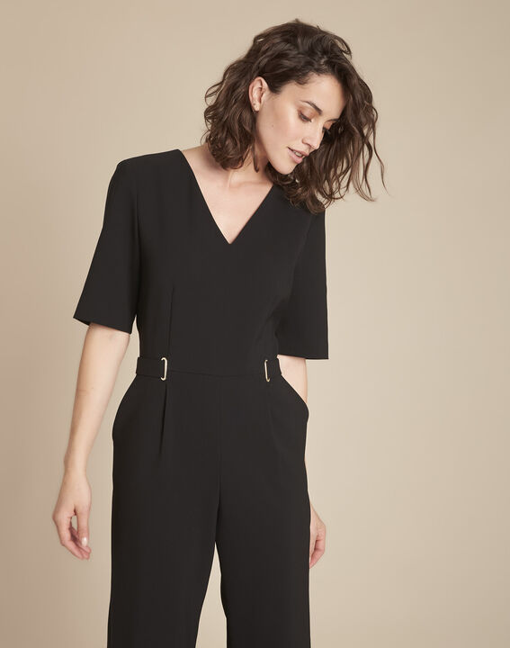 Combinaison noire en microfibre Idaya | 1-2-3 Combinaison noire en microfibre Idaya PhotoZ | 1-2-3