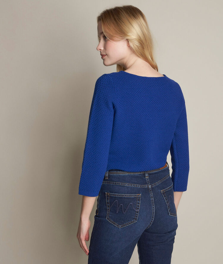 Pull cobalt col bateau delta cobalt.