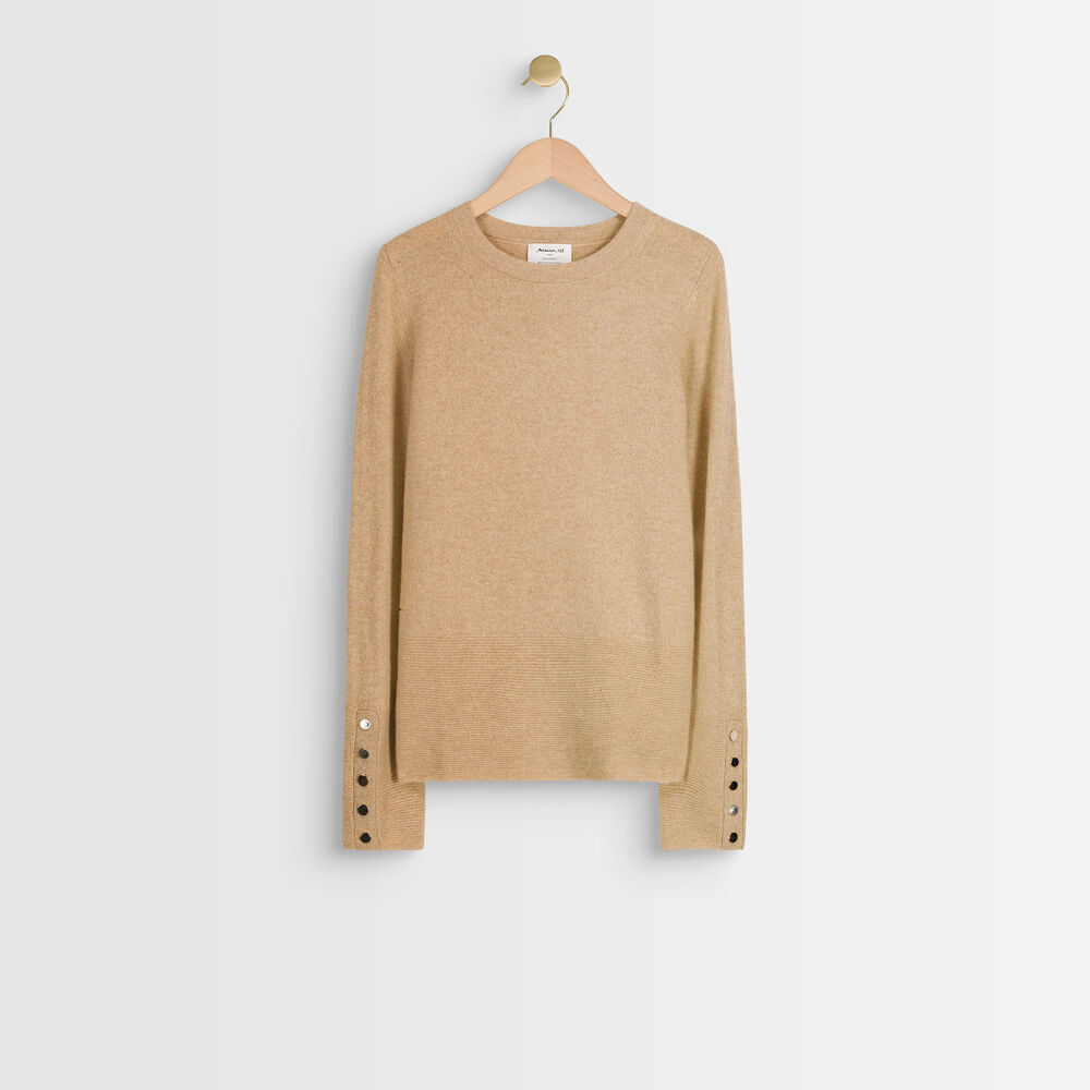 Pull en cachemire camel river camel clair.