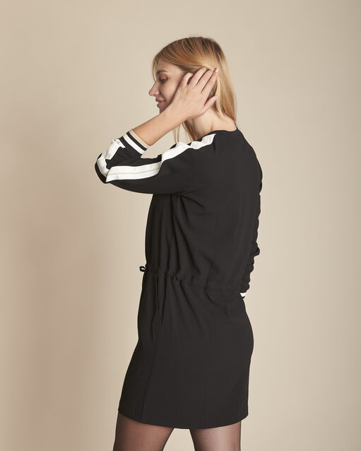 Robe droite en jersey innocence noir.