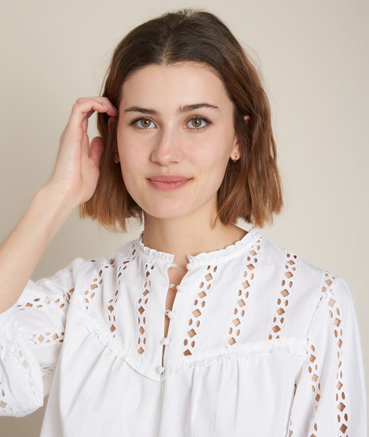 Blouse en dentelle enola blanc.