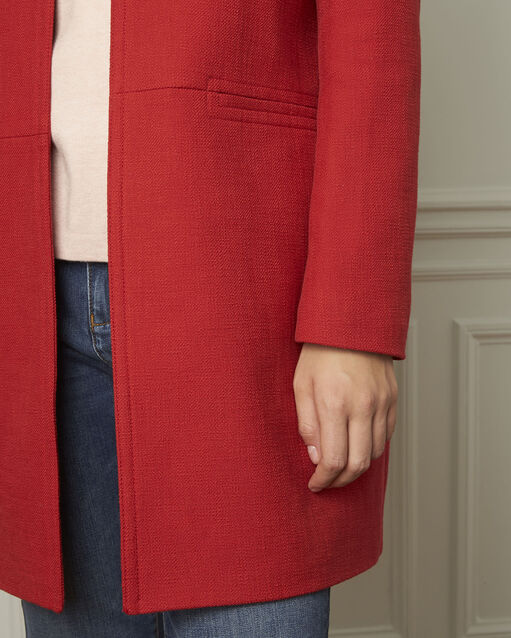 Manteau rouge en coton mélangé daya grenade.