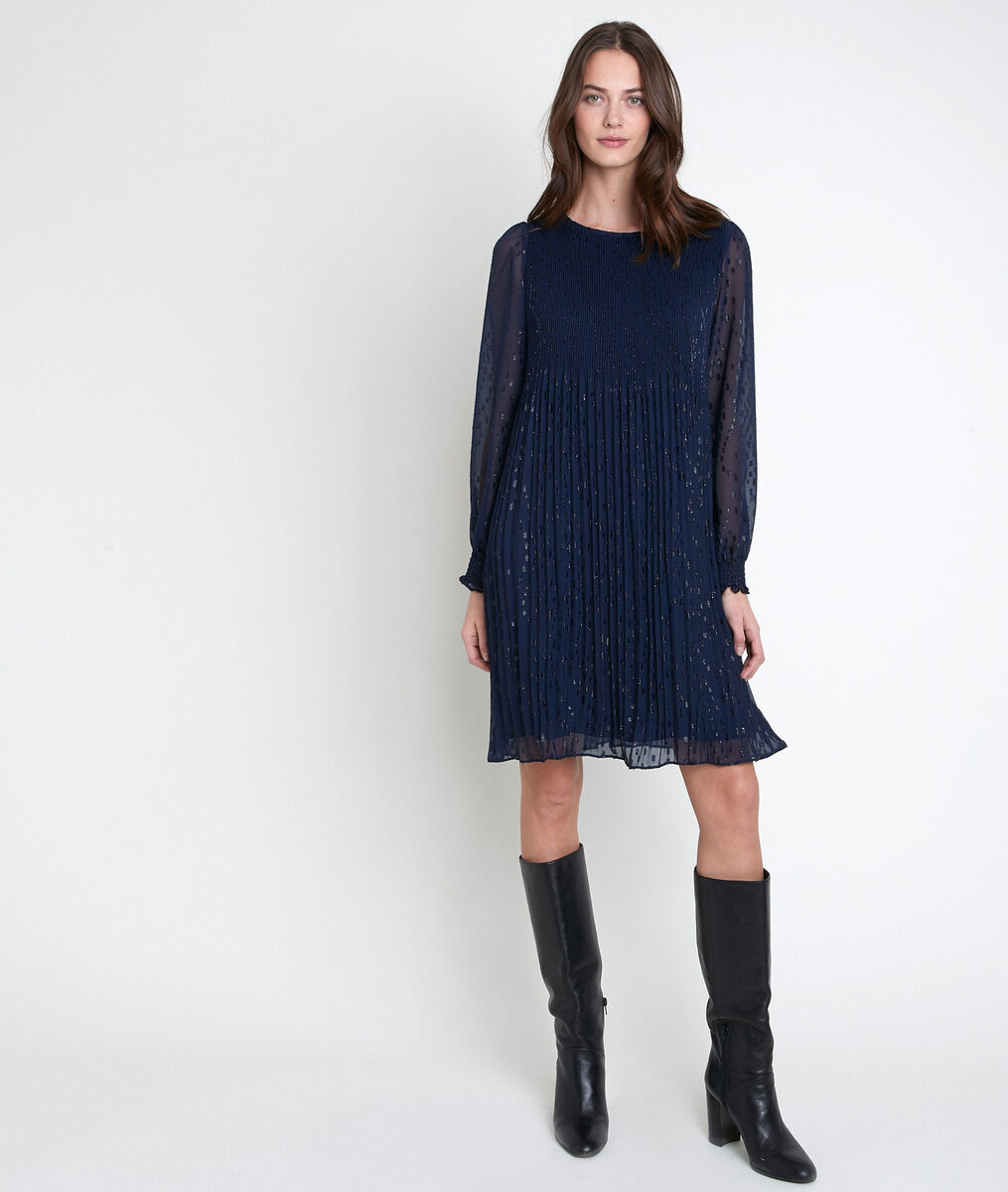 Robe plissée lurex Coralia | 1-2-3 Robe plissée lurex Coralia PhotoZ | 1-2-3