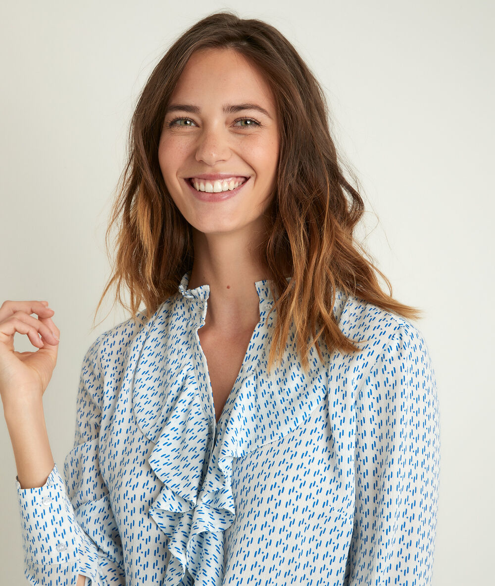 Blouse imprimée judith blanc.