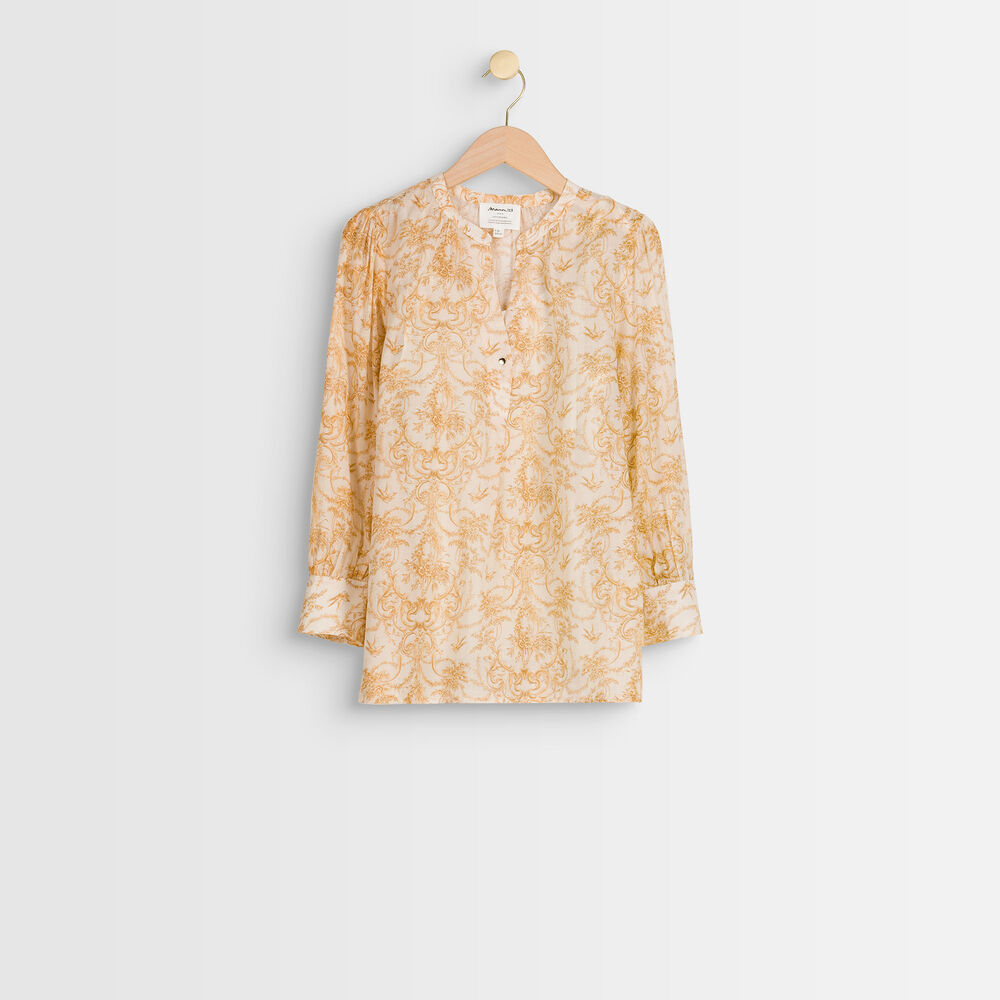 Blouse imprimé cachemire jabia ecru.