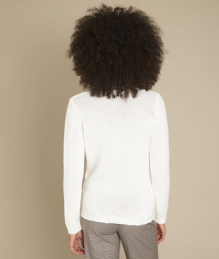 Pull écru col roulé fanfaron ecru.