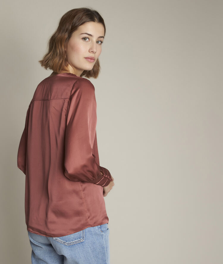 Blouse en soie emilienne peche.