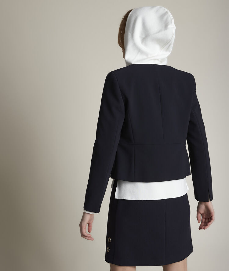 Veste en microfibre charme marine.