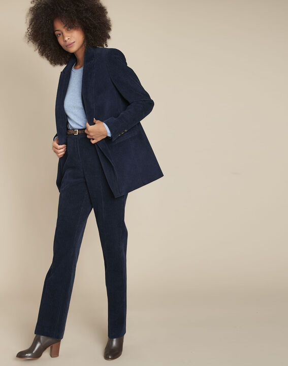 Veste velours marine Britney | 1-2-3 Veste velours marine Britney PhotoZ | 1-2-3