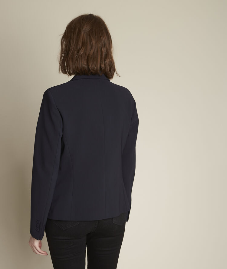 Veste de tailleur en microfibre sarry marine.