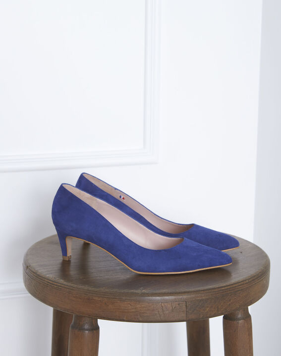 Blauwe pumps van geitenvelours Lili | 1-2-3 Blauwe pumps van geitenvelours Lili PhotoZ | 1-2-3