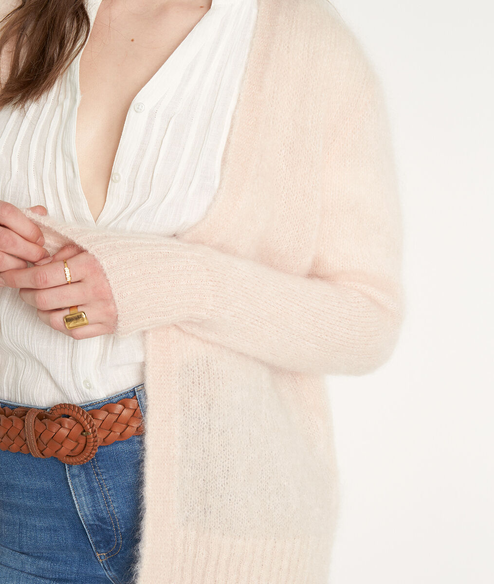 Gilet en mohair mélangé poudre Rozelle | 1-2-3 Gilet en mohair mélangé poudre Rozelle PhotoZ | 1-2-3