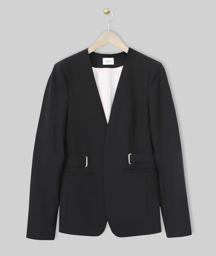 Veste en microfibre noire beatrice noir.