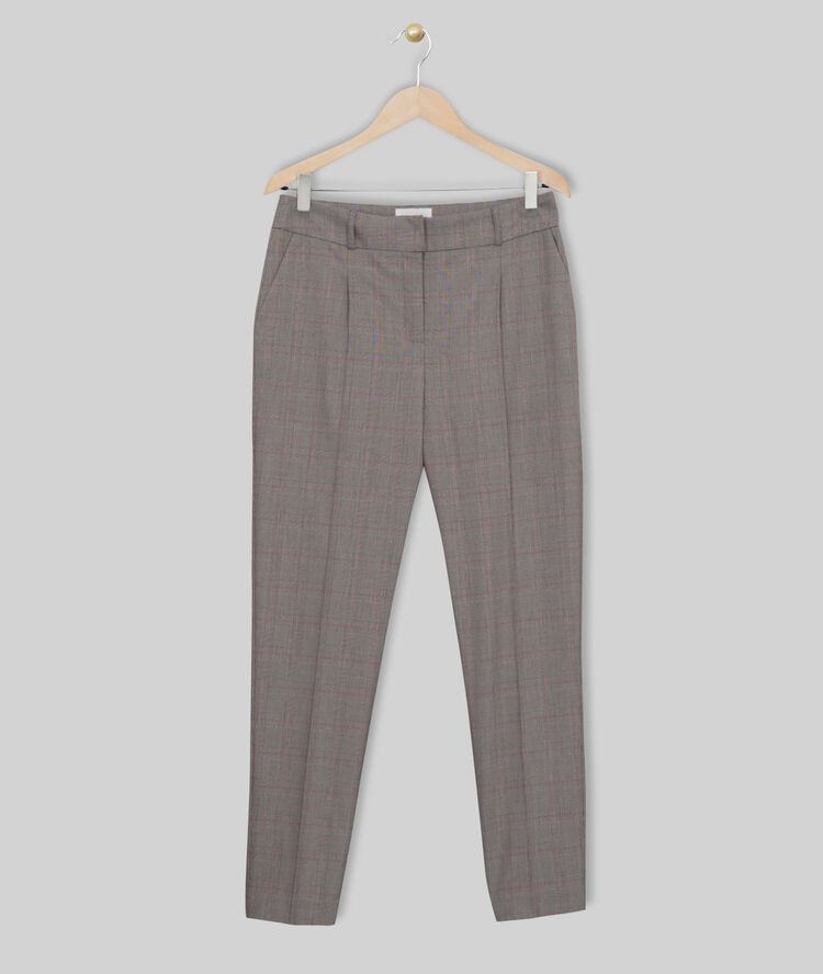Pantalon prince de galles gérende gris.