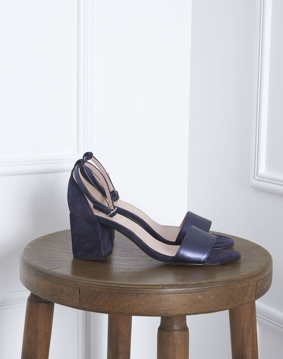 Sandales ouvertes bleues en cuir Khloe | 1-2-3 Sandales ouvertes bleues en cuir Khloe PhotoZ | 1-2-3
