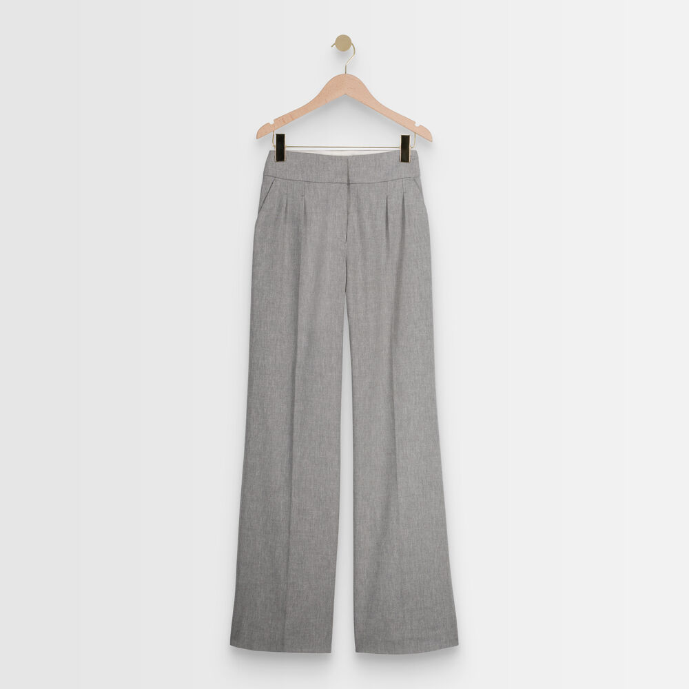 Pantalon large gris chiné galaxy gris chine.