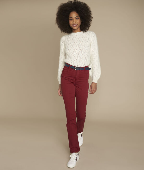 L'Iconique 123: droit satin de coton merlot Sarah | 1-2-3 L'Iconique 123: droit satin de coton merlot Sarah PhotoZ | 1-2-3